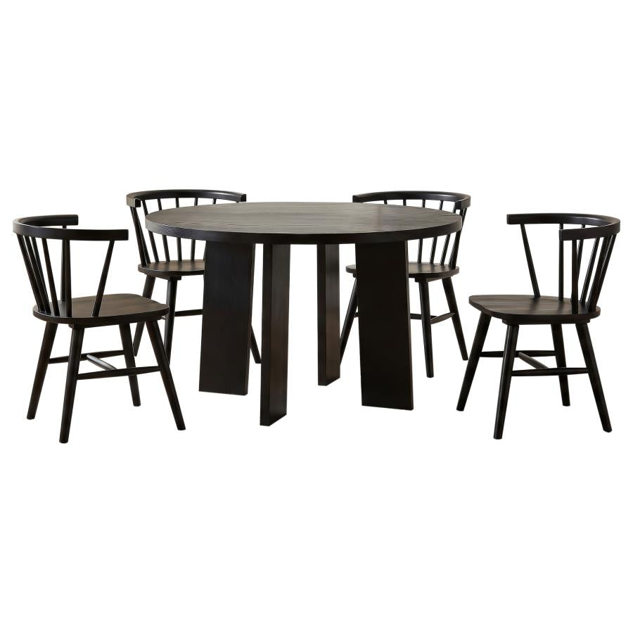 Strouse 5-piece Dining Set Black