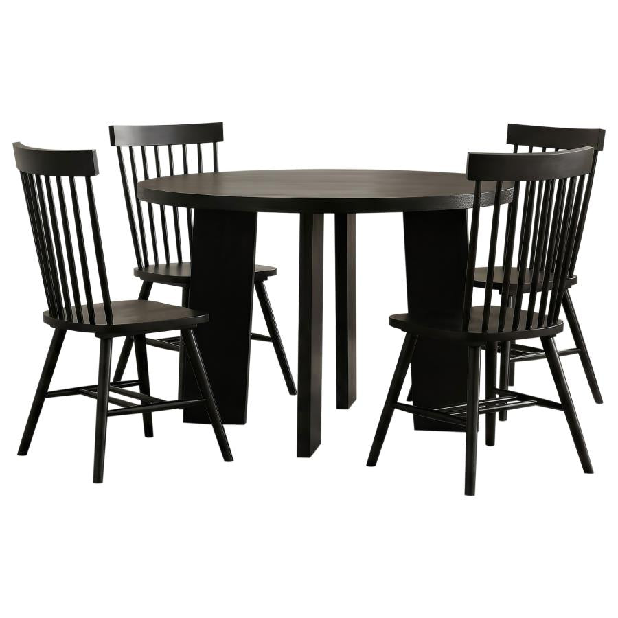 Strouse 5-piece Dining Set Black