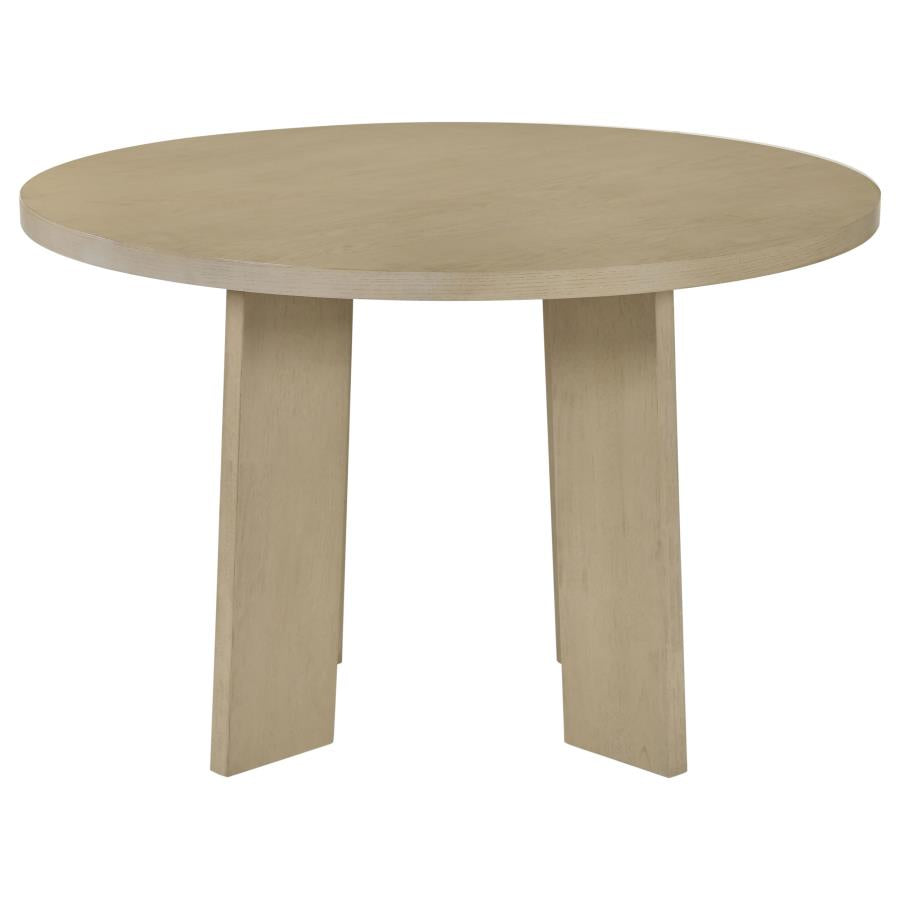 Strouse 5-piece Dining Set Cream and Natural Oak