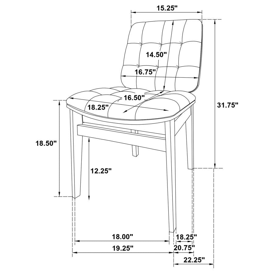 Strouse 5-piece Dining Set Cream and Natural Oak