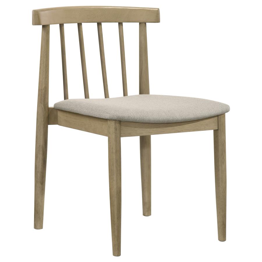 Cullen Dining Side Chair Upholstered Seat Natural Oak (Set of 2)