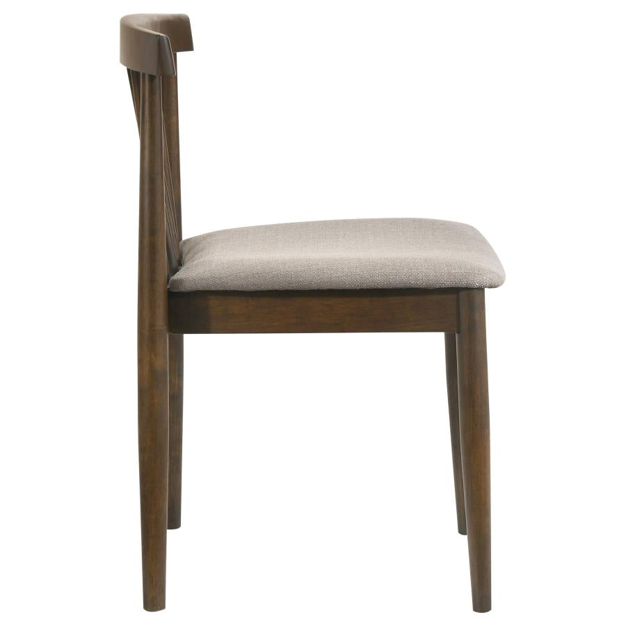 Cullen Dining Side Chair Upholstered Seat Walnut (Set of 2)