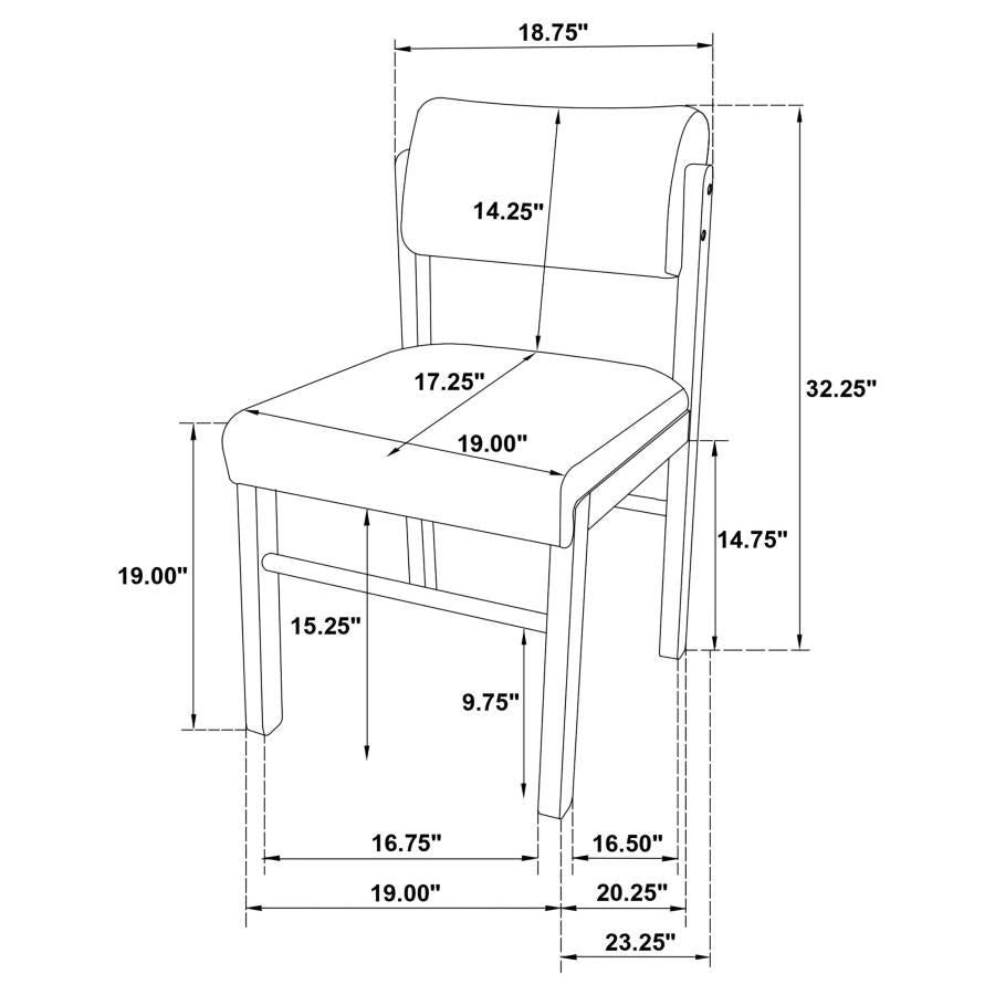 Decker 7-piece 82-inch Rectangular Dining Set Black