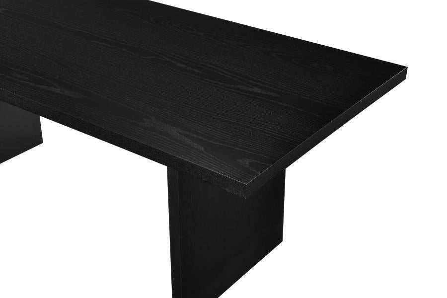 Decker 7-piece 82-inch Rectangular Dining Set Black
