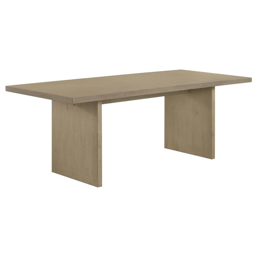 Decker 7-piece 82-inch Rectangular Dining Set Black and Natural Oak