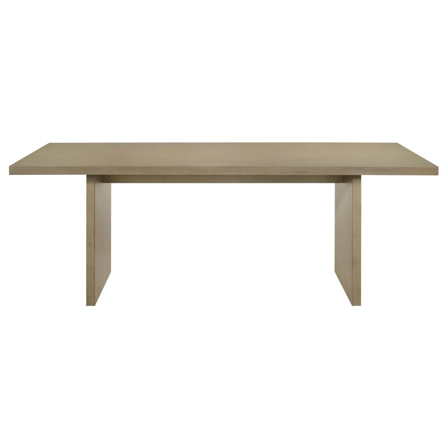 Decker 7-piece 82-inch Rectangular Dining Set Cream and Natural Oak