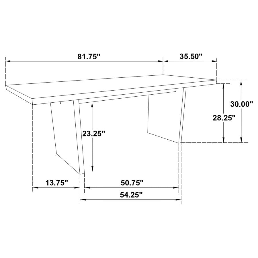 Decker 7-piece 82-inch Rectangular Dining Set Cream and Walnut