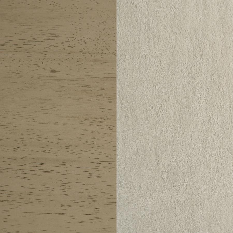 Redbridge Upholstered Side Chair Cream and Natural Oak (Set of 2)