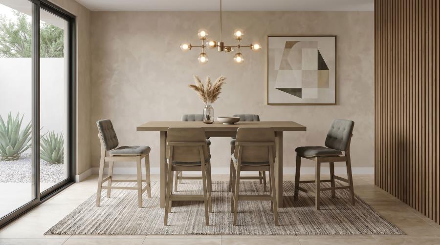 Decker 70-inch Rectangular Wood Counter Height Dining Table Natural Oak