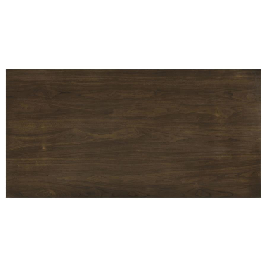 Decker 7-piece 70-inch Counter Height Dining Set Black and Walnut