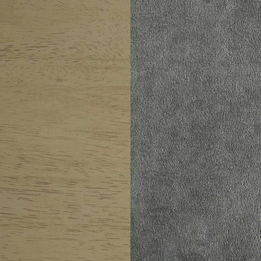 Redbridge Upholstered Counter Chair Grey and Natural Oak (Set of 2)