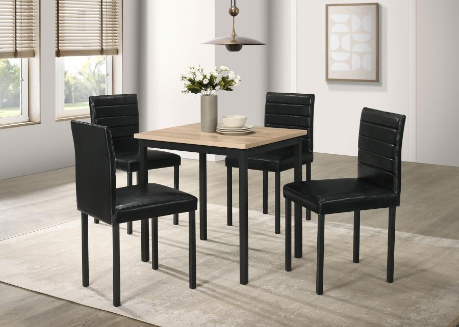 Garza Upholstered Dining Side Chair Black (Set of 4)