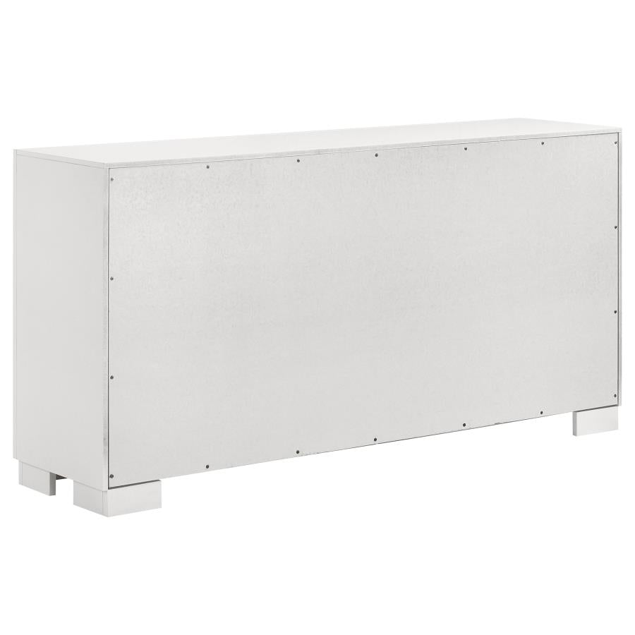 Jessica 4-piece Eastern King LED Bedroom Set Snow White
