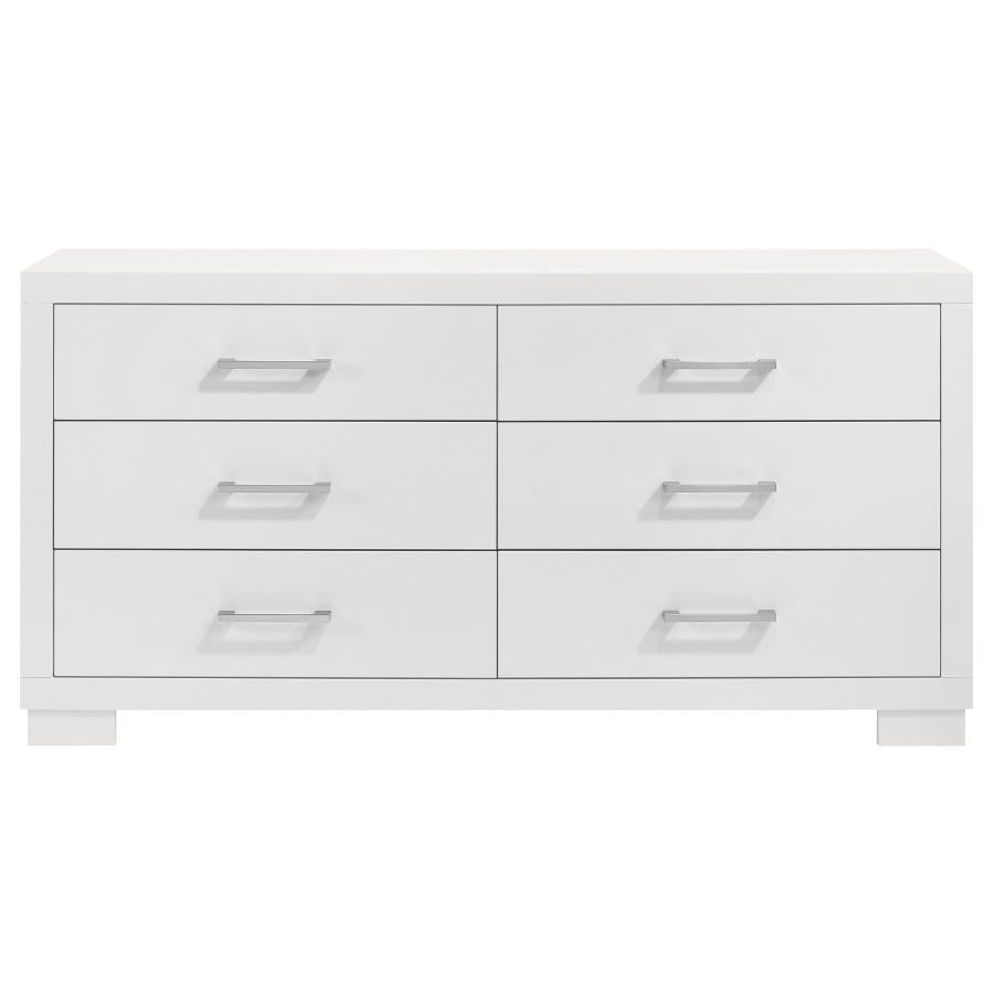 Jessica 4-piece Queen LED Bedroom Set Snow White