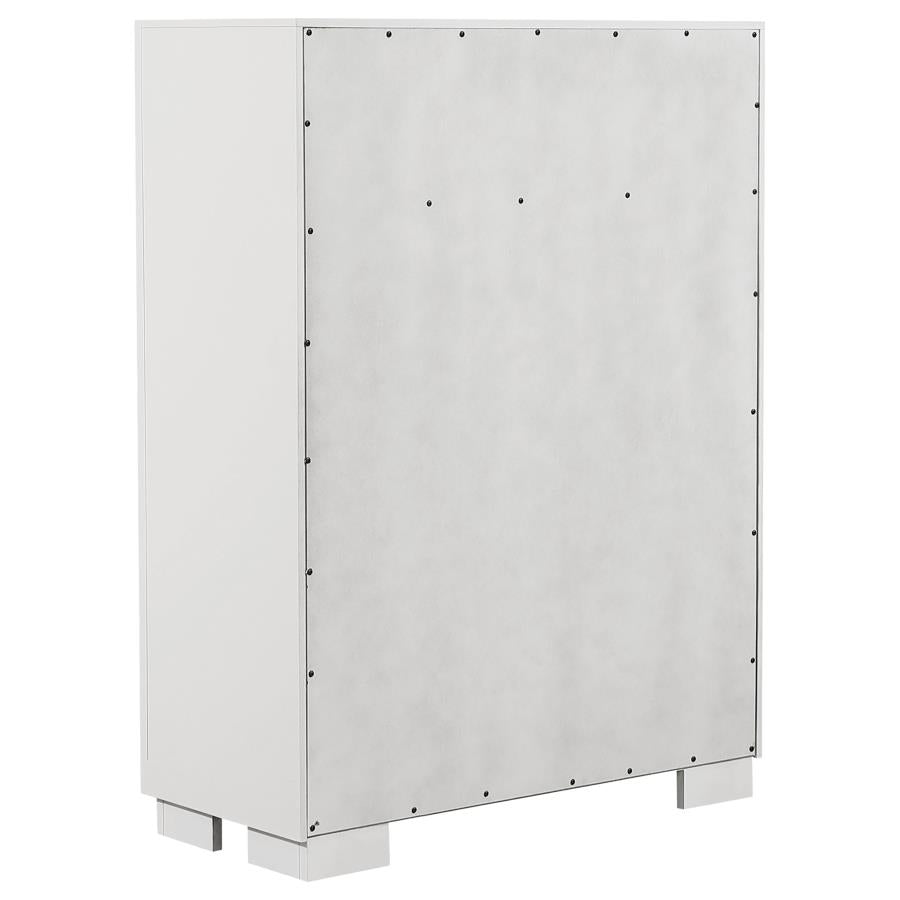Jessica 6-piece Queen LED Bedroom Set Snow White