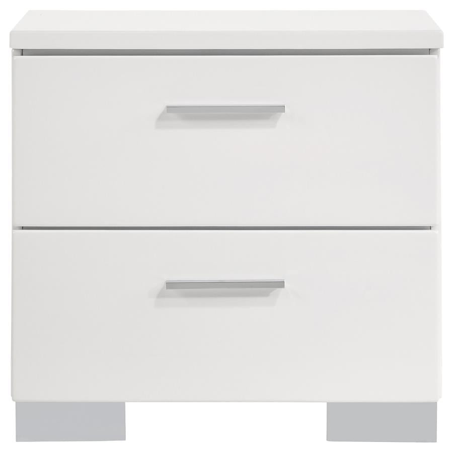 Felicity 4-piece Queen Bedroom Set White High Gloss