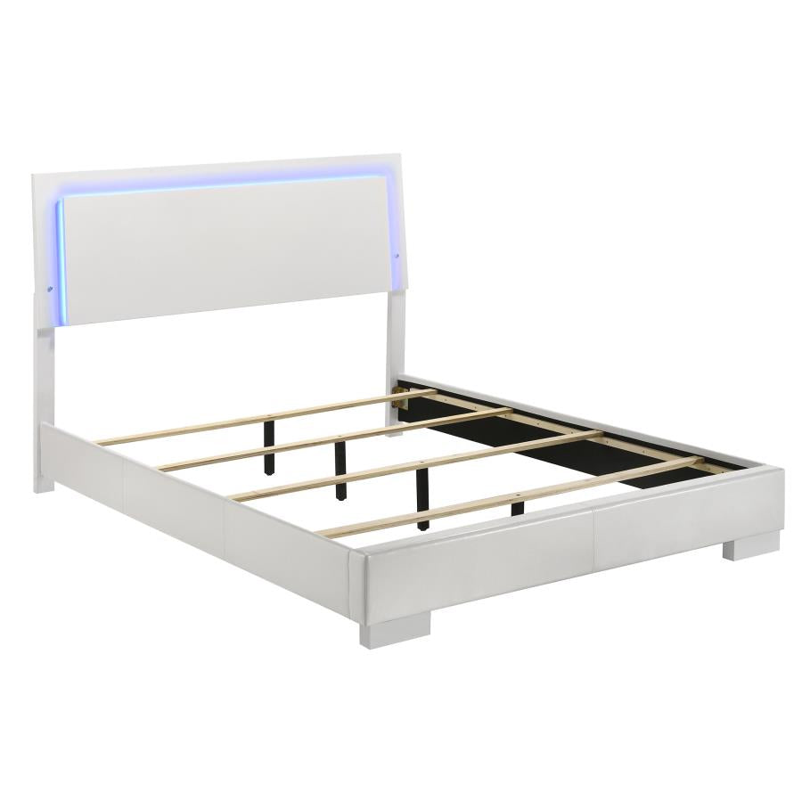 Felicity 6-piece Queen Bedroom Set White High Gloss