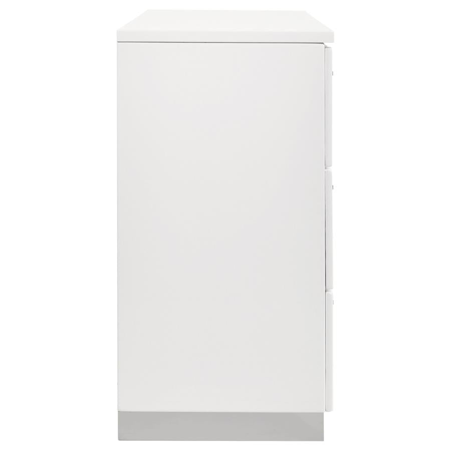 Felicity 6-drawer Dresser White High Gloss