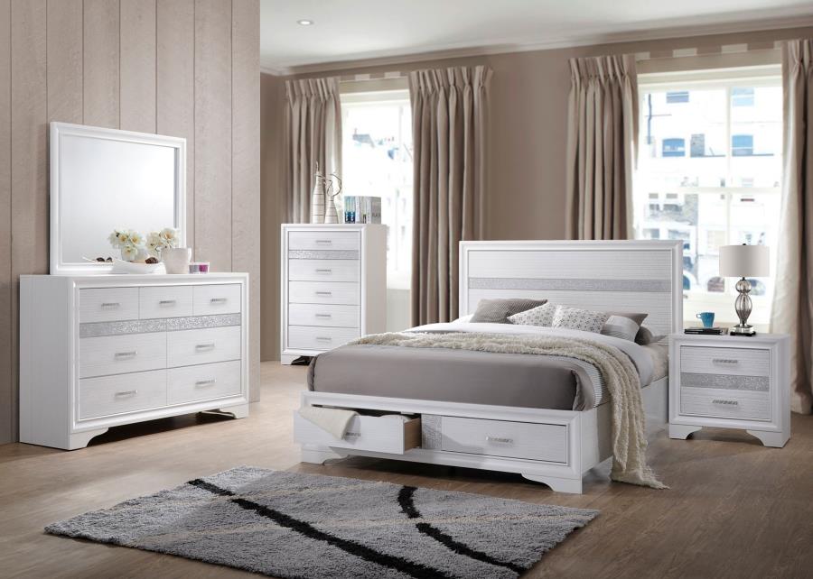 Miranda 3-drawer Nightstand Bedside Table White