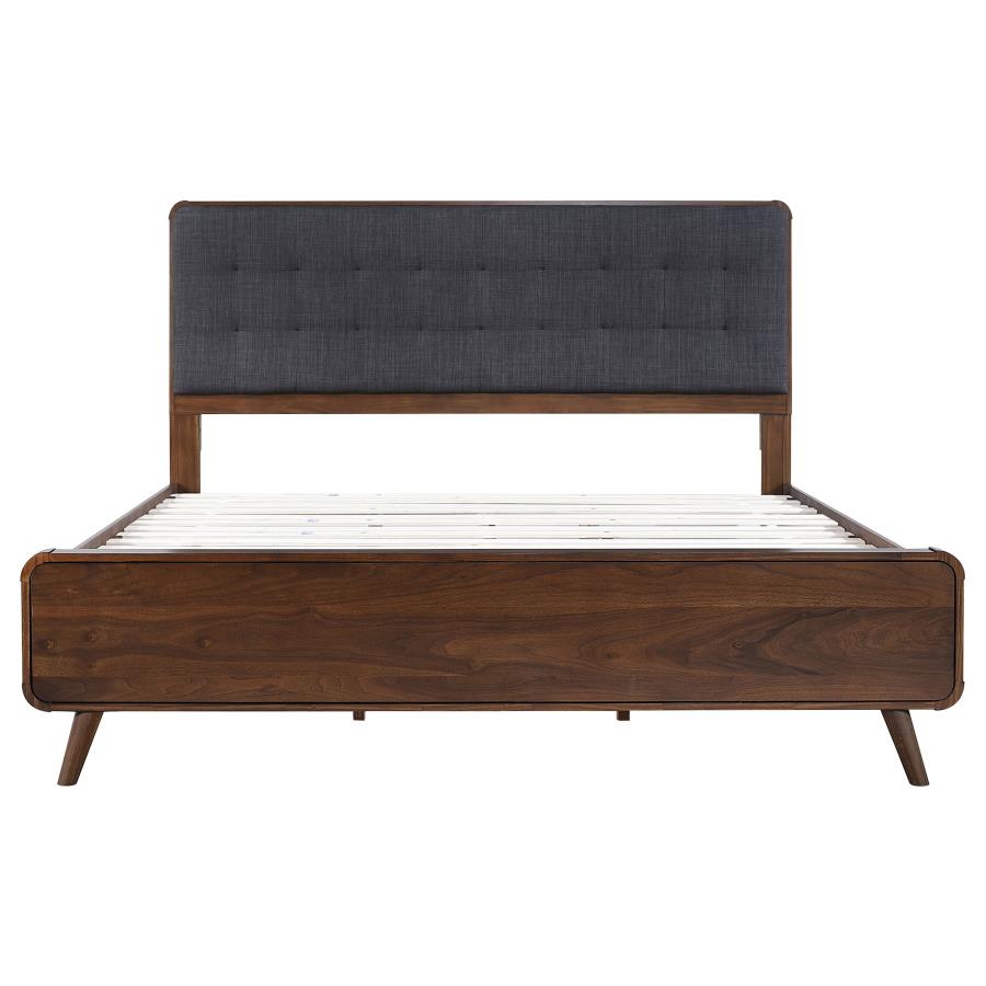 Robyn Wood Eastern King Platform Bed Dark Walnut
