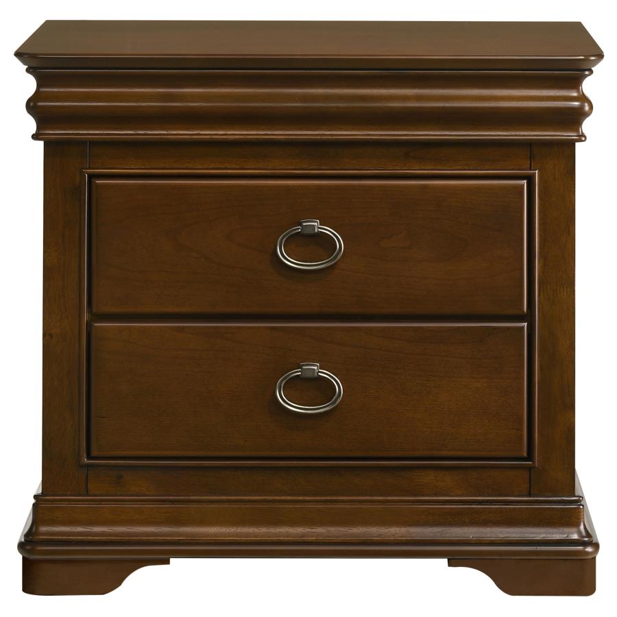Garland 2-drawer Nightstand Bedside Table Brown Cherry