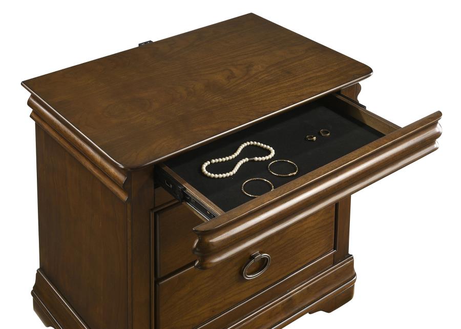 Garland 2-drawer Nightstand Bedside Table Brown Cherry
