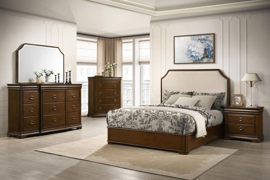 Garland 9-drawer Bedroom Dresser with Mirror Brown Cherry