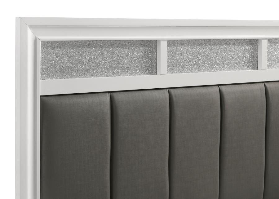 Barzini Wood Eastern King Panel Bed White
