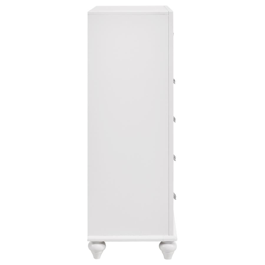 Barzini 5-drawer Bedroom Chest White