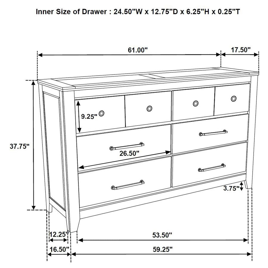 Hazlewood 5-piece Queen Bedroom Set Vineyard Oak