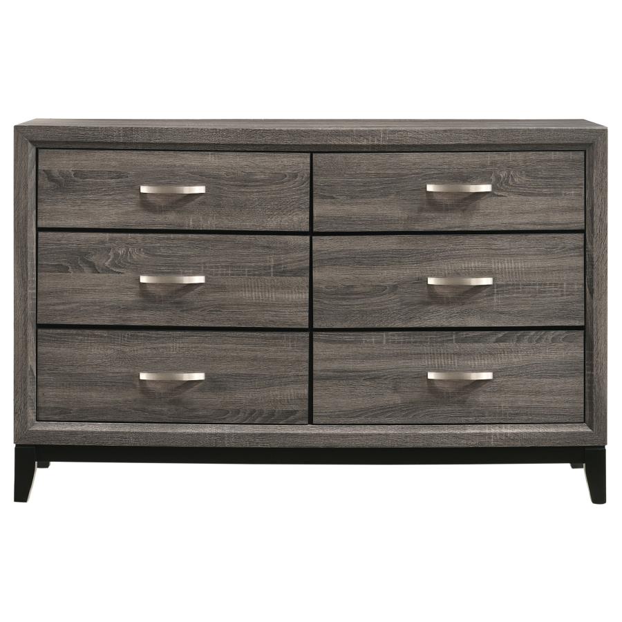 Watson Four-piece Full Bedroom Set Grey Oak