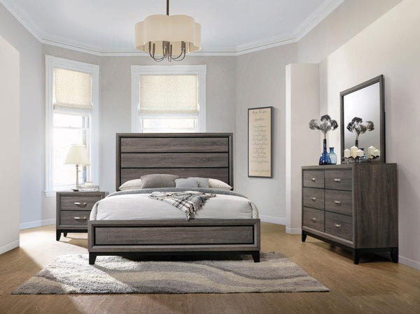 Watson Four-piece Eastern King Bedroom Set Grey Oak