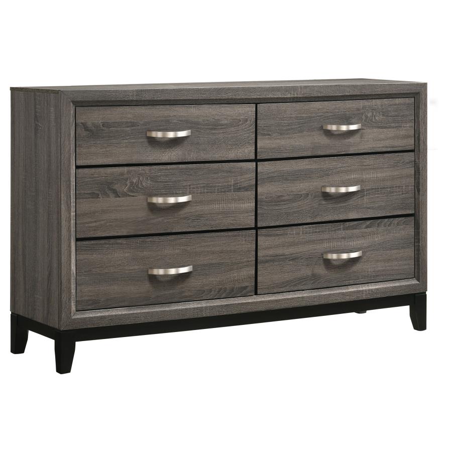 Watson Four-piece Eastern King Bedroom Set Grey Oak
