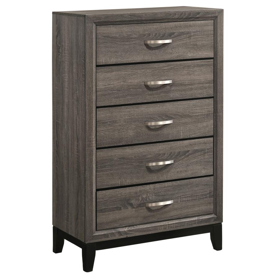 Watson Five-piece Eastern King Bedroom Set Grey Oak