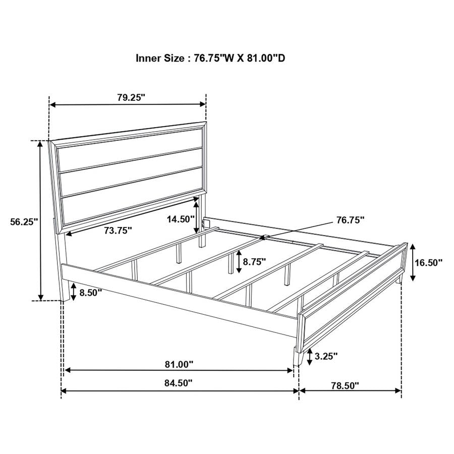 Watson Five-piece Eastern King Bedroom Set Grey Oak