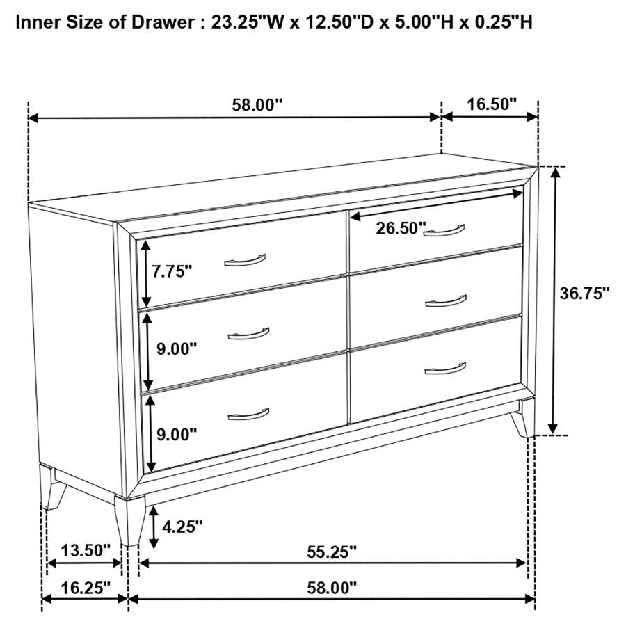 Watson Five-piece Queen Bedroom Set Grey Oak