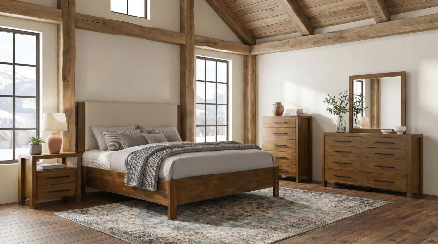 Adderley 2-drawer Nightstand Bedside Table Warm Brown