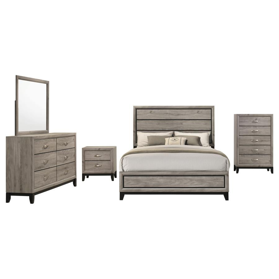Valen Five-piece Full Bedroom Set Light Taupe
