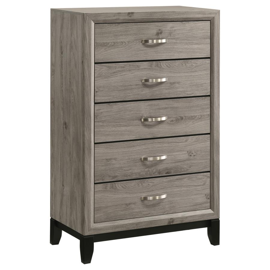 Valen Five-piece Eastern King Bedroom Set Light Taupe