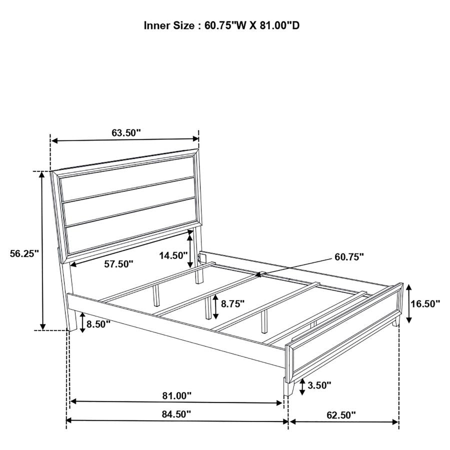 Valen Wood Queen Panel Bed Light Taupe