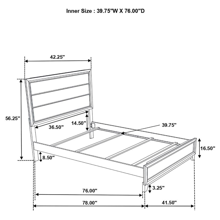 Valen Five-piece Twin Bedroom Set Light Taupe