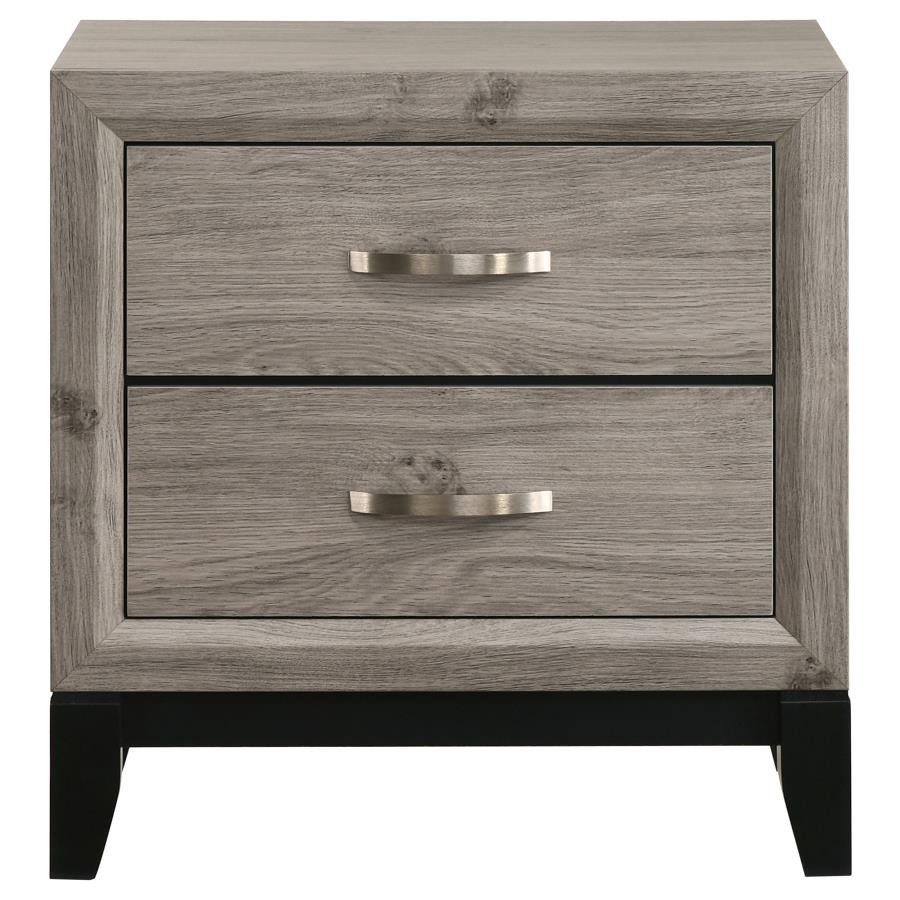 Valen 2-drawer Nightstand Bedside Table Light Taupe
