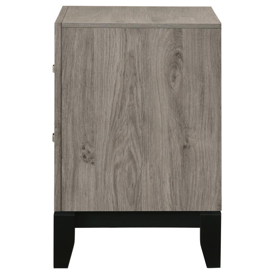 Valen 2-drawer Nightstand Bedside Table Light Taupe