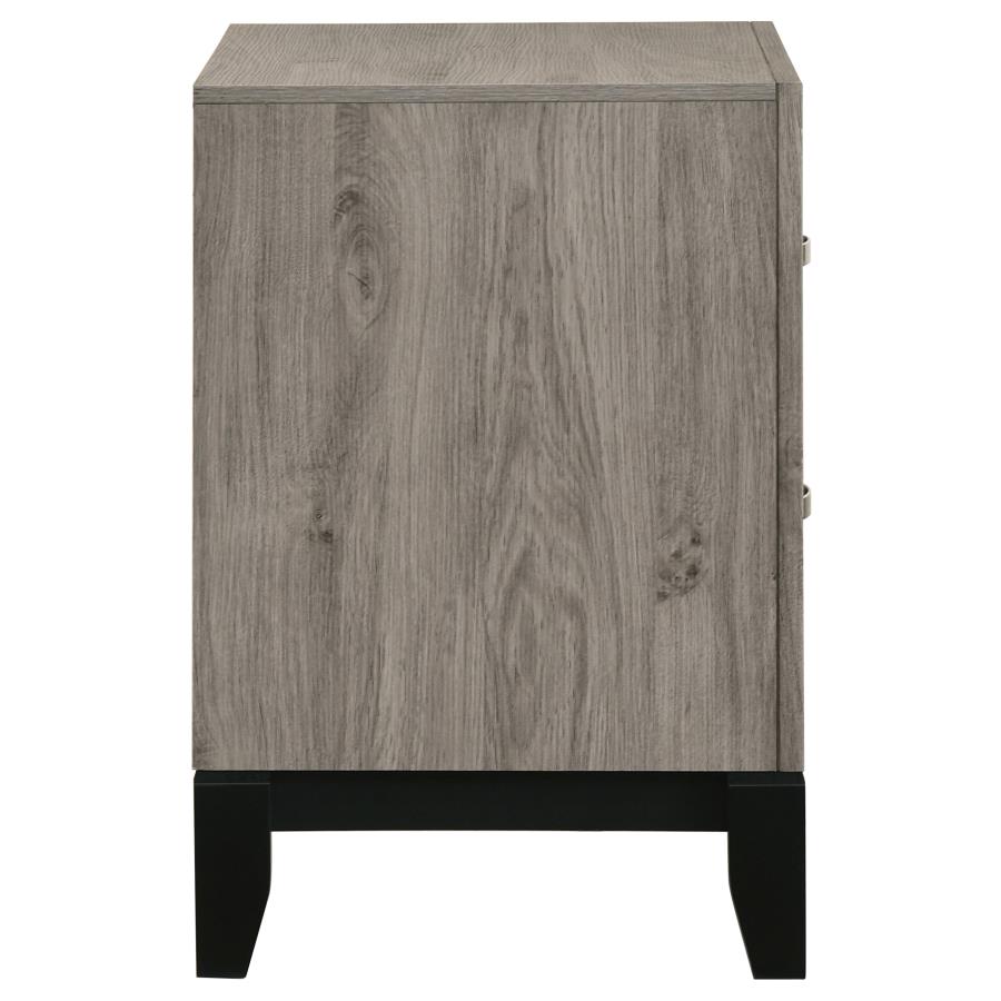 Valen 2-drawer Nightstand Bedside Table Light Taupe