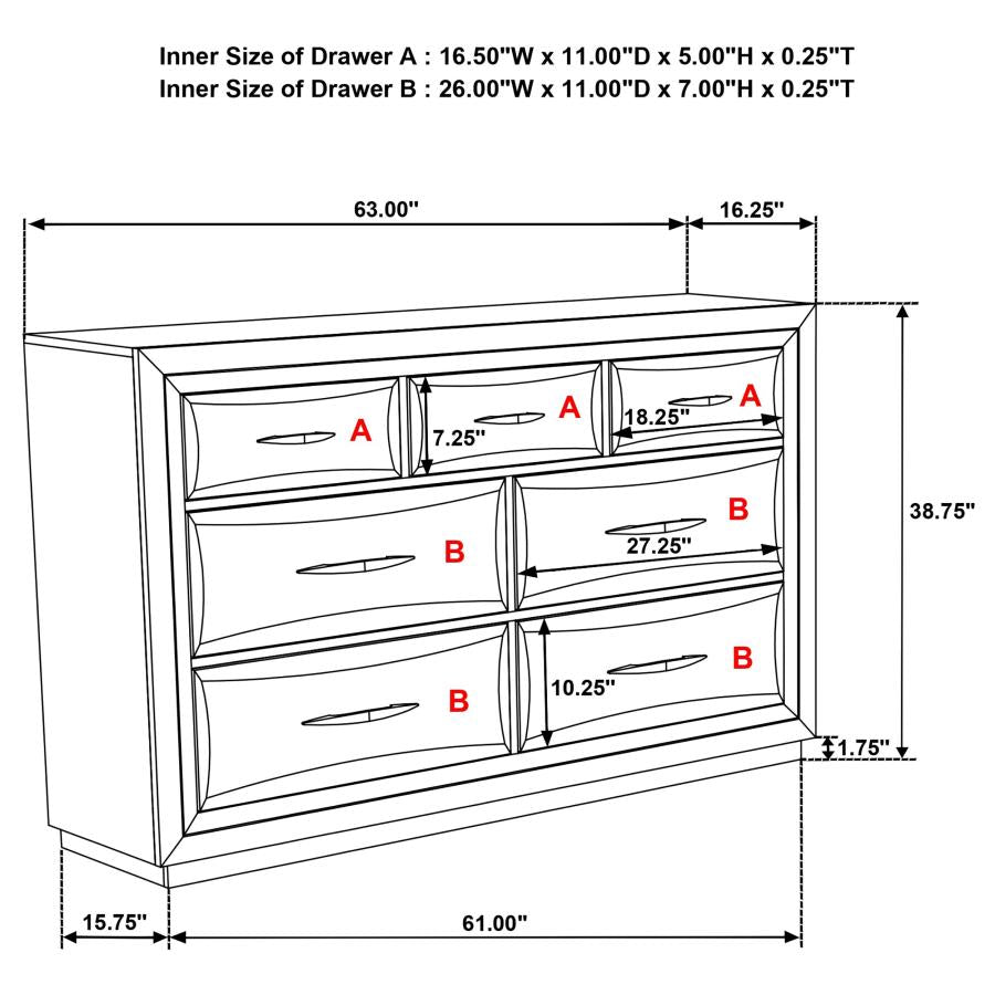 Atlas 4-piece Eastern King Bedroom Set Dark Oak