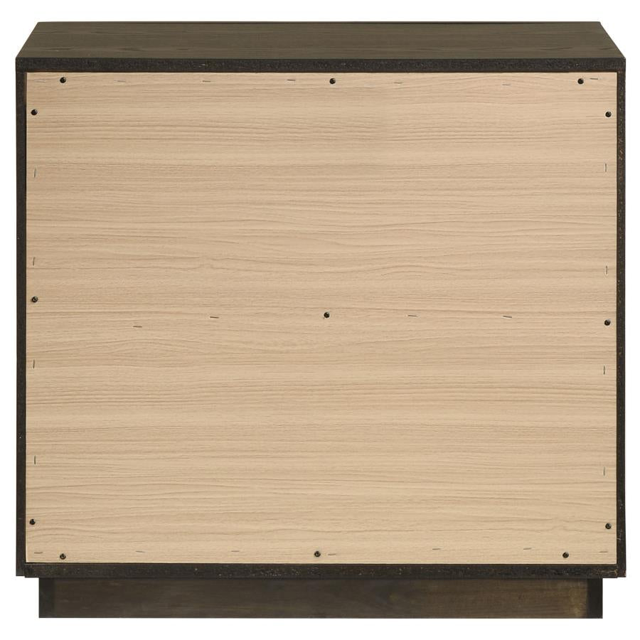 Atlas 2-drawer Bedroom Nightstand Bedside Table Dark Oak