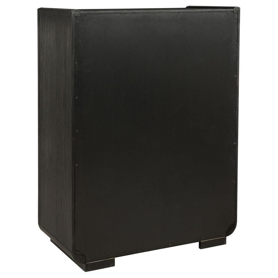 Leandro 5-piece Queen Bedroom Set Burnished Black