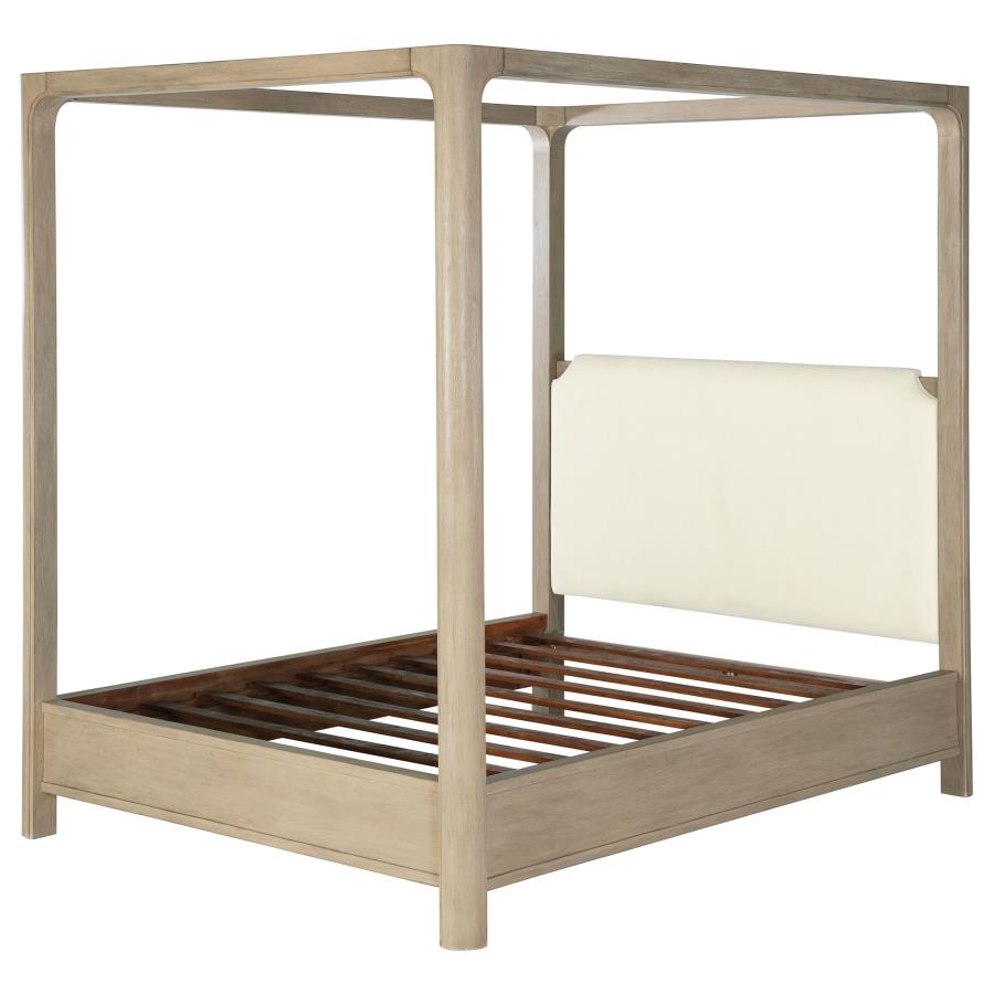 Solano 85-inch Eastern King Canopy Bed Weathered Mango