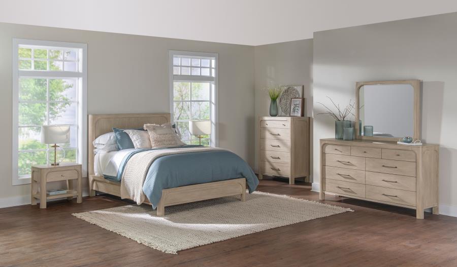 Solano 9-drawer Bedroom Dresser with Mirror Weathered Mango