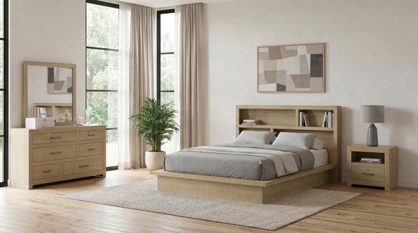 Hendricks 4-piece Queen Bedroom Set Light Oak